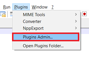 Selecione Administrador de plug-ins...