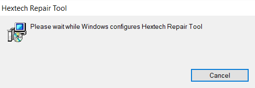 A instalação da Ferramenta de reparo Hextech é iniciada