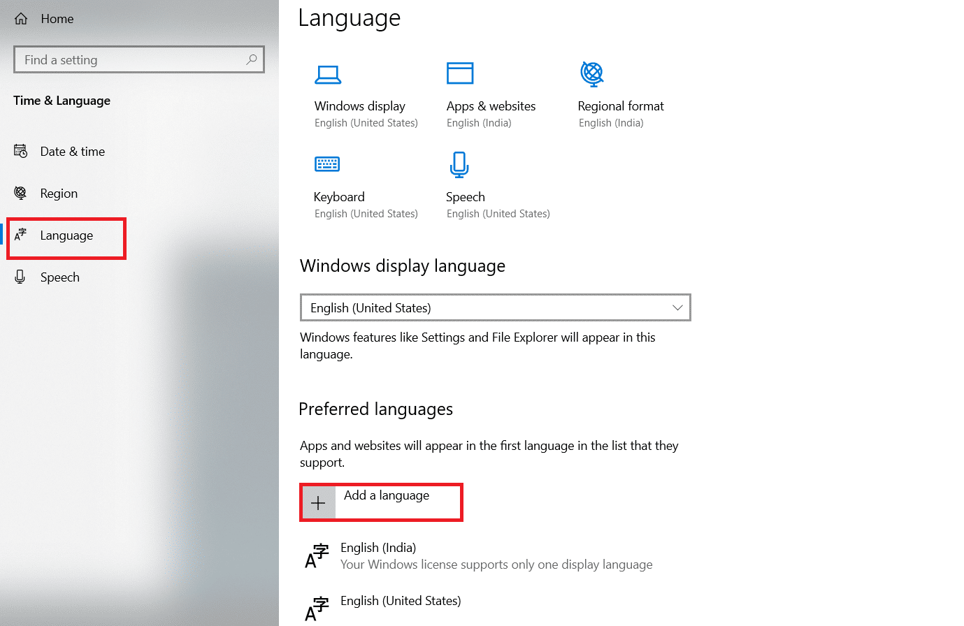 Cliquez sur Langue dans le volet gauche de l'écran. Cliquez ensuite sur Ajouter une langue dans la catégorie Langues préférées. Comment taper n avec le code Alt Tilde