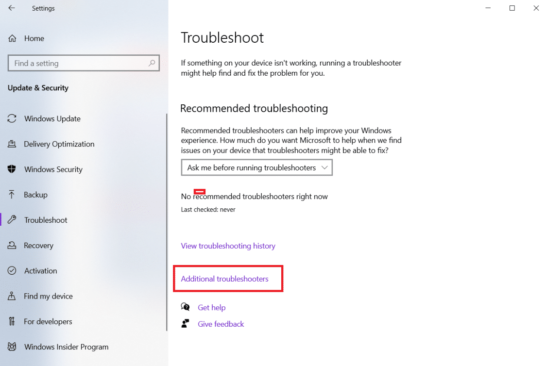Klik pada Pemecah masalah tambahan. Cara Memperbaiki Adaptor Wi-Fi Tidak Berfungsi Windows 10