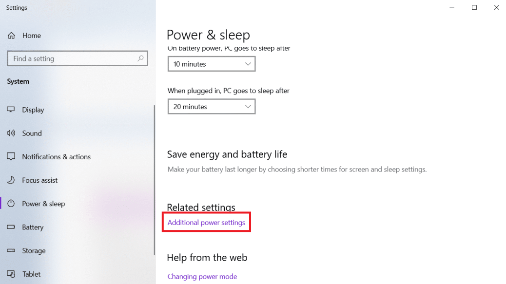 Buka Pengaturan Daya Tambahan di bawah Pengaturan Terkait. Cara Memperbaiki Adaptor Wi-Fi Tidak Berfungsi Windows 10
