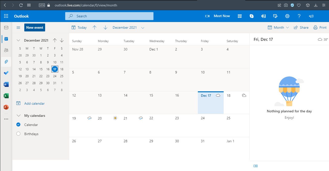 Calendrier Outlook Windows 11