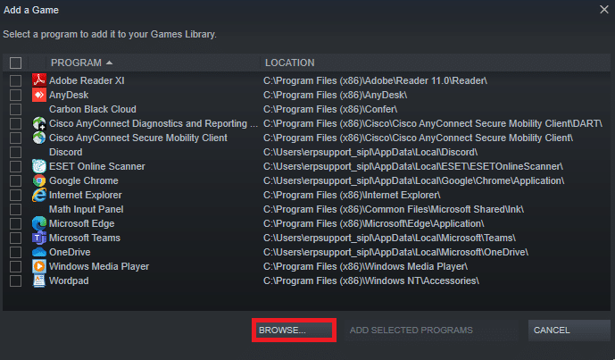 Na janela Adicionar um jogo, selecione o jogo da Microsoft que você deseja adicionar ao Steam. Como adicionar jogos da Microsoft ao Steam usando UWPHook