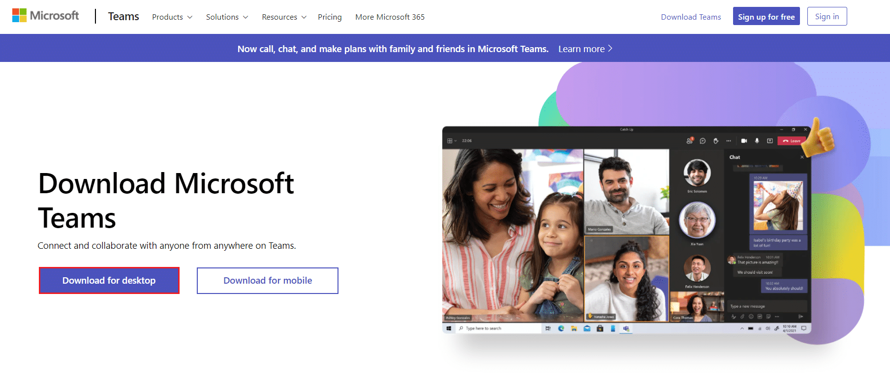 télécharger les équipes Microsoft à partir du site officiel