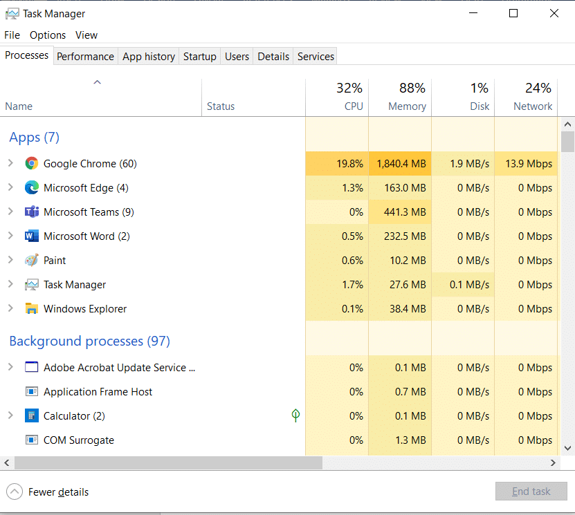 Appuyez sur les touches Ctrl, Maj et Échap pour lancer le Gestionnaire des tâches | Comment empêcher Microsoft Teams d'apparaître sur Windows 10