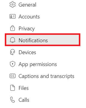 Accédez à l'onglet Notifications.