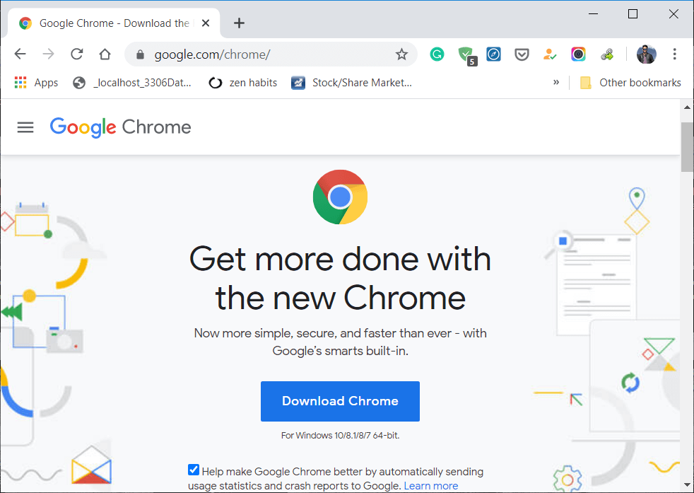 Descarga la última versión de Google Chrome