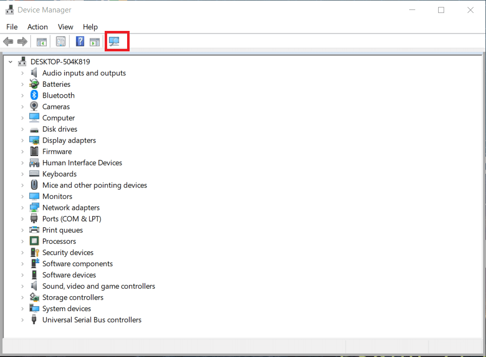 Klik opsi Pindai perubahan perangkat keras. Cara Memperbaiki Kamera Laptop Tidak Terdeteksi di Windows 10