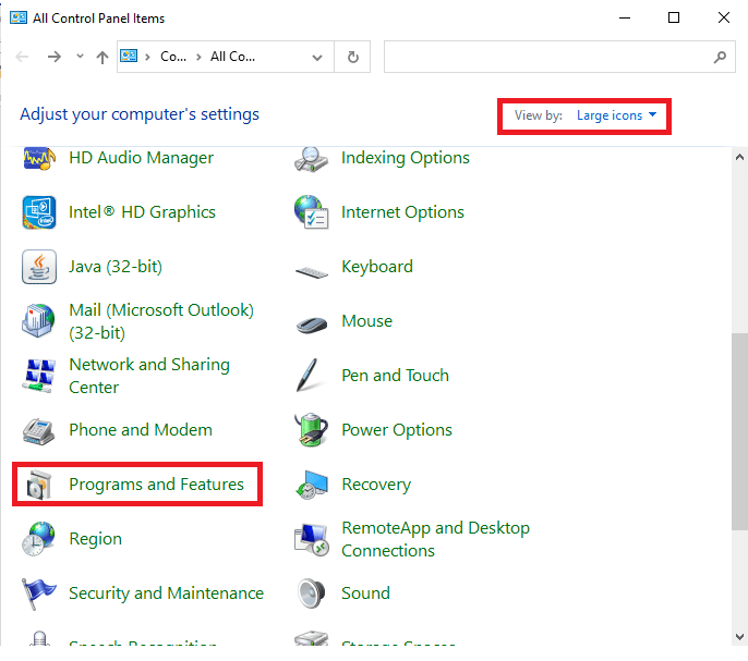 pilih Program dan Fitur dari daftar. Cara Memperbaiki Aplikasi Outlook Tidak Bisa Dibuka