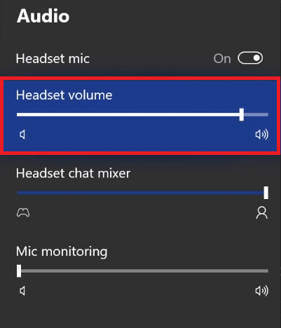 Penggeser Volume Xbox