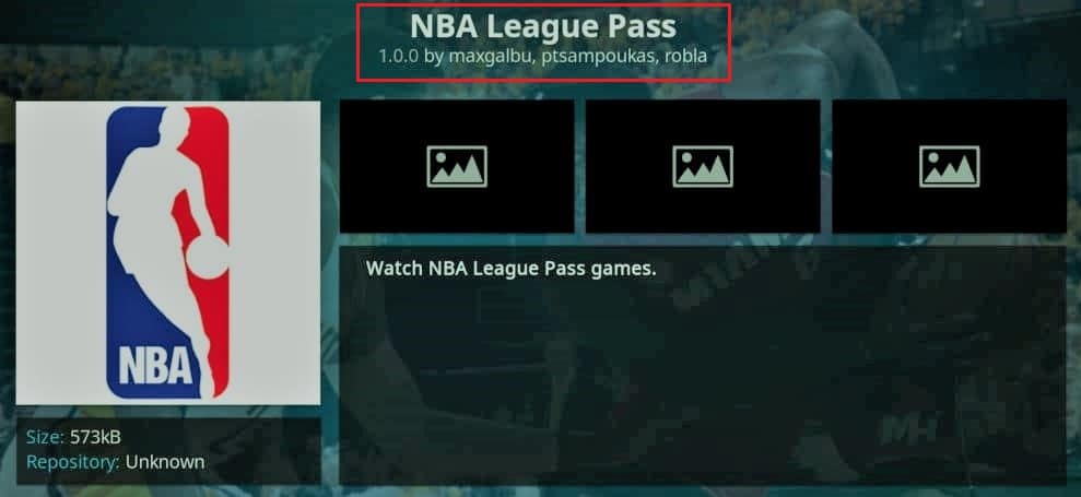 liga nba pass kodi menambahkan gambar pihak ketiga