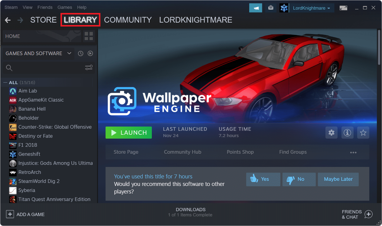 buka menu Library di Steam PC Client. Cara Memperbaiki Halo Infinite Semua Anggota Fireteam Tidak Sama Versi Error di Windows 11