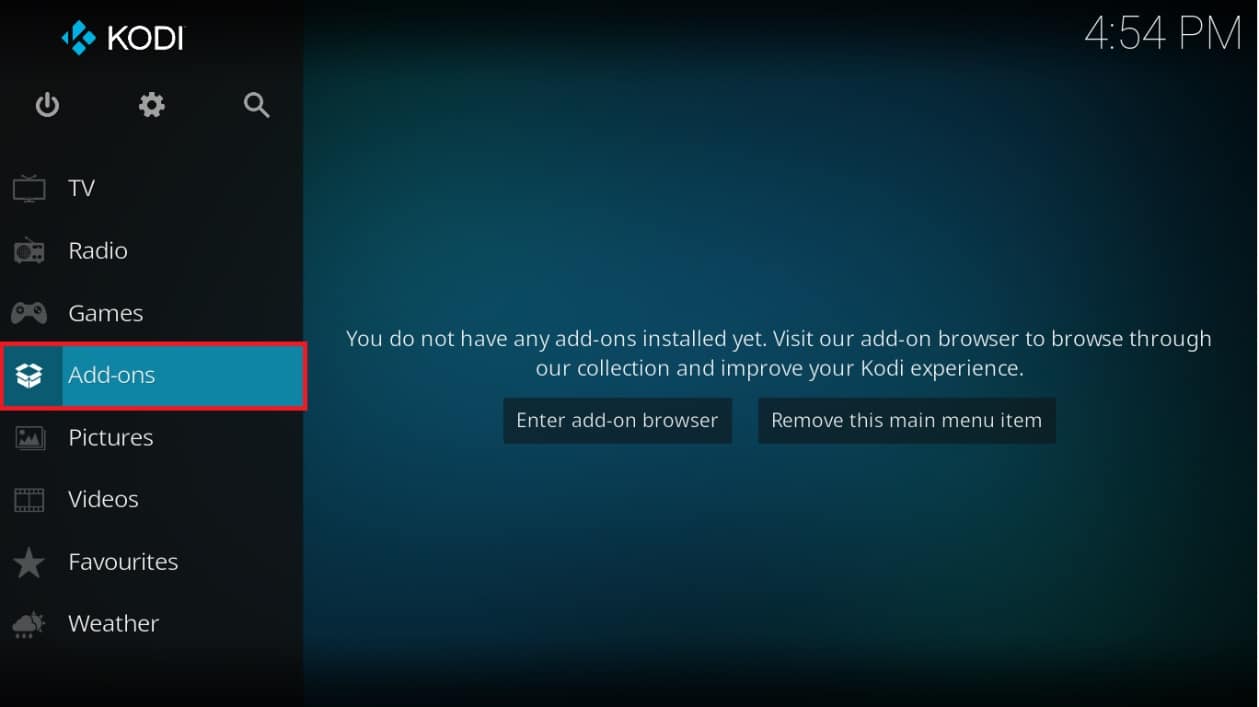Buka tab Add ons di panel kiri