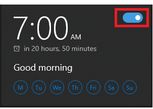 Sakelar sakelar memungkinkan Anda mengaktifkan atau menonaktifkan alarm dengan cepat.