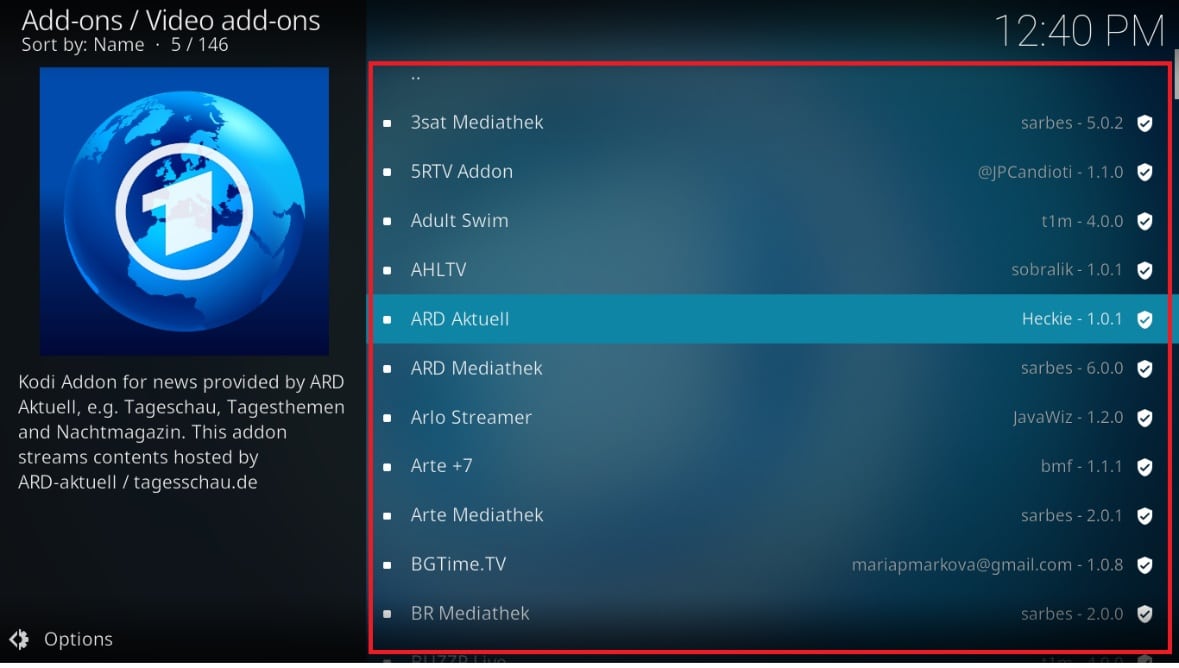 Нажмите на любое из перечисленных дополнений, чтобы установить их в свой Kodi. Как исправить репозиторий Mucky Duck, который не работает для Kodi