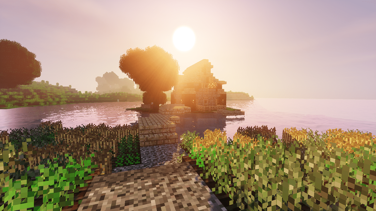 Rumah Bundar di tepi Sungai | Ide rumah Minecraft yang lucu