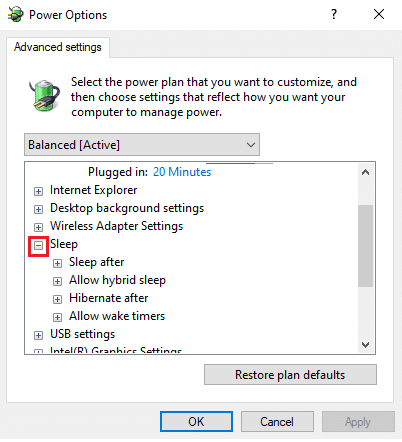 perluas opsi Tidur. Perbaiki Mode Tidur Windows 10 Tidak Berfungsi