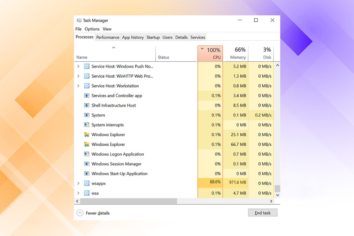 Cara Memperbaiki Kesalahan Penggunaan CPU Tinggi WSAPPX