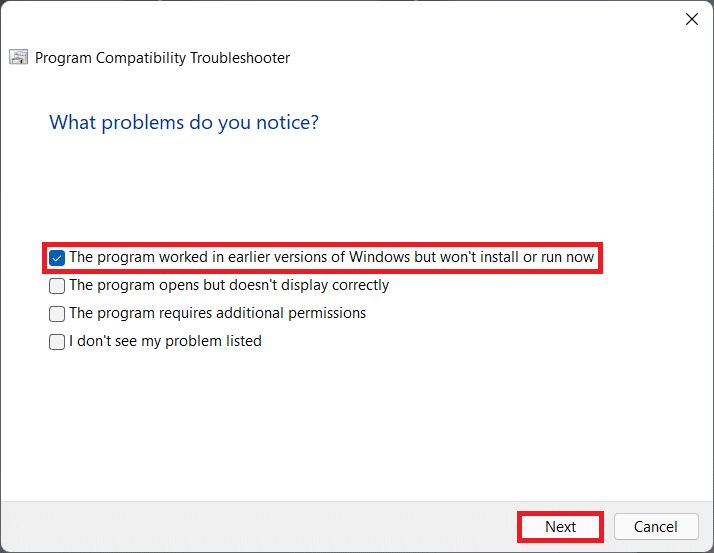 Pemecah Masalah Kompatibilitas Program. Perbaiki Kesalahan Minecraft 0x803f8001 di Windows 11