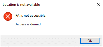Acceso denegado Windows 10