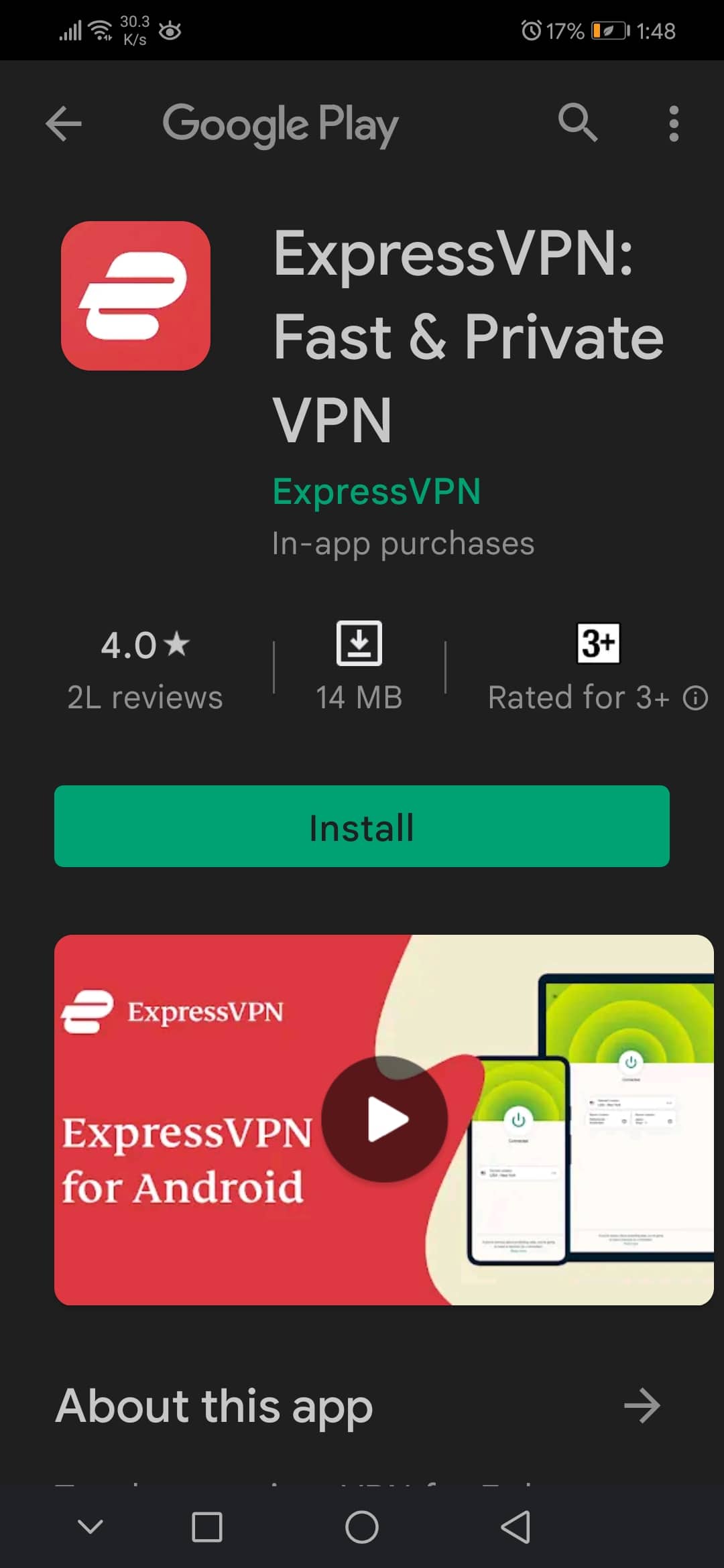 VPN Ekspres. Aplikasi Penyembunyi alamat IP terbaik untuk Android