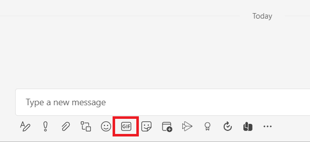 Alttaki GIF simgesine tıklayın.