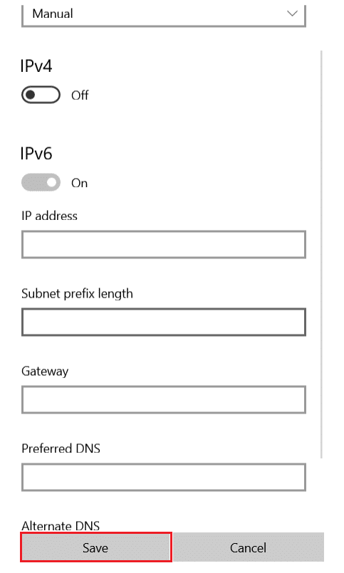 IPv6 geçişini açın ve ayrıntıları girin