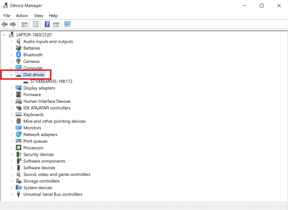 Disk Sürücüsü seçeneğini genişletin. Windows 10'da Harici Sabit Sürücü Nasıl Çıkarılır