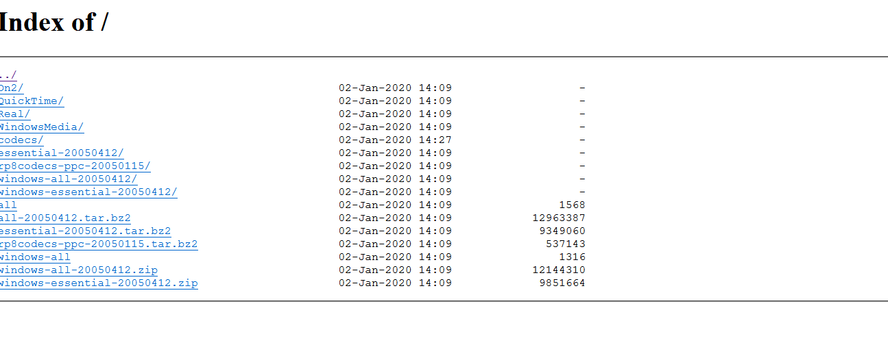 Geexbox 다운로드 페이지