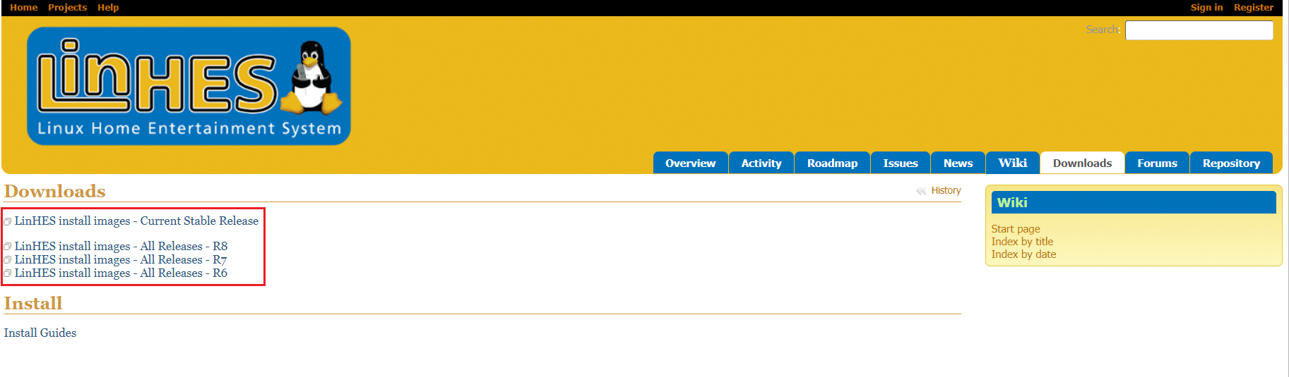 공식 웹 사이트에서 LinHes 배포판을 다운로드하십시오. 상위 10개 최고의 Kodi Linux 배포판