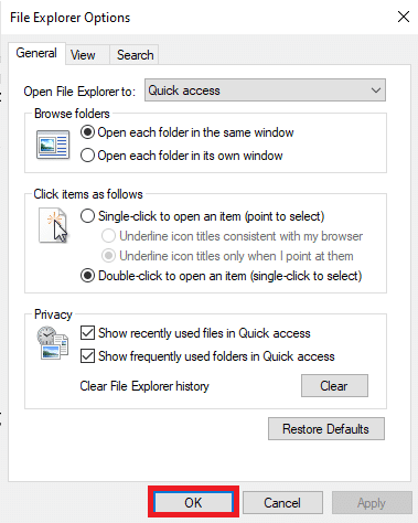Tamam'ı tıklayın.