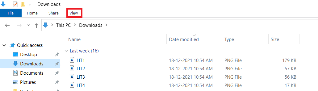 Menü çubuğunda Görünüm'e tıklayın.