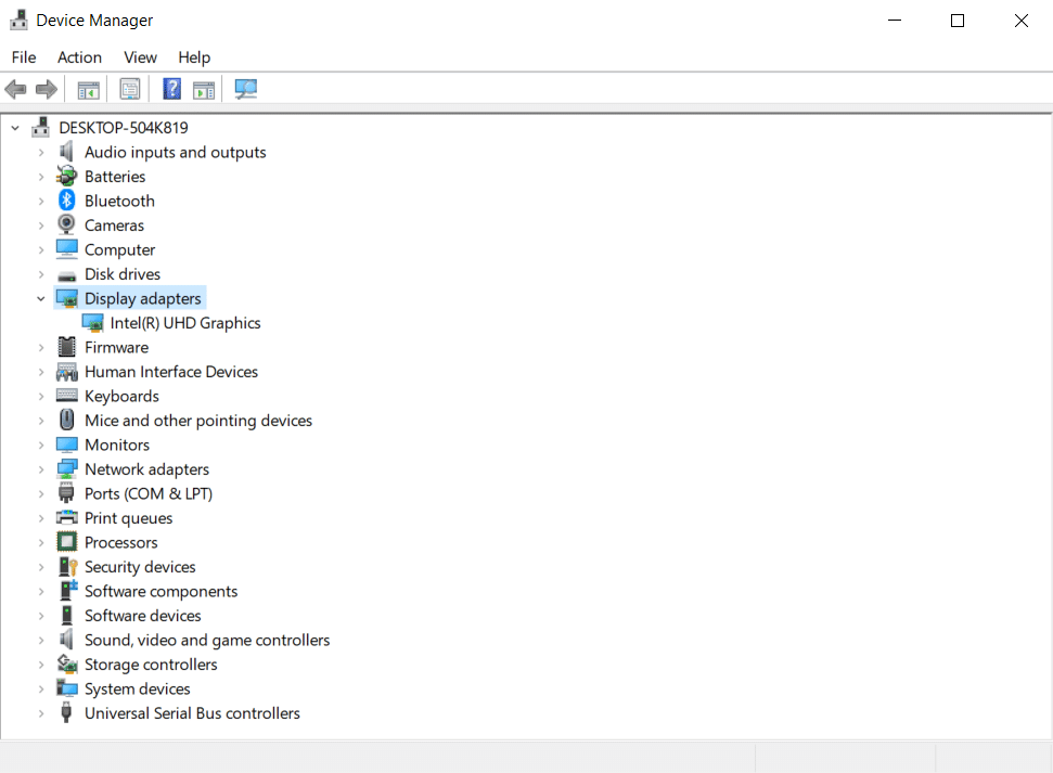 Genişletmek için Görüntü bağdaştırıcıları'na çift tıklayın. Windows 10'da Dosya Gezgini Yanıt Vermiyor Nasıl Onarılır