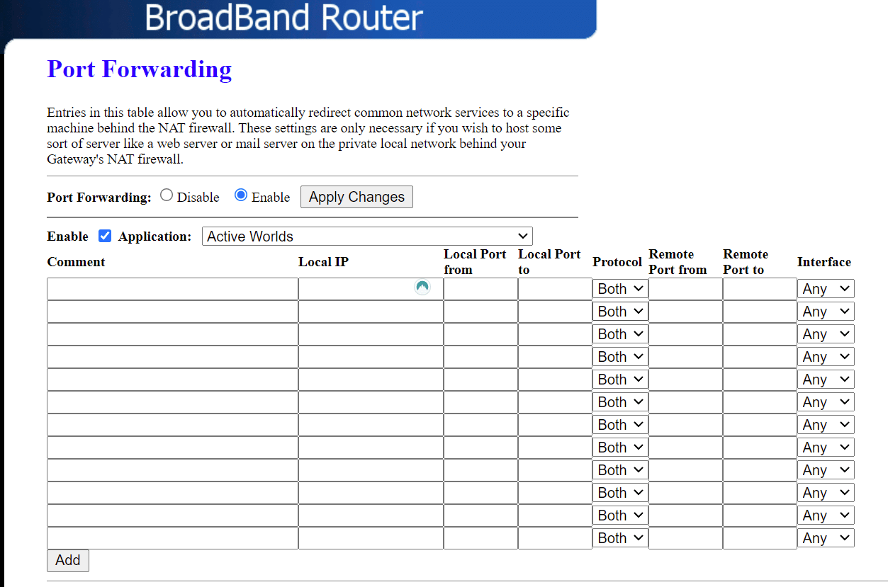 Portweiterleitungs-Router