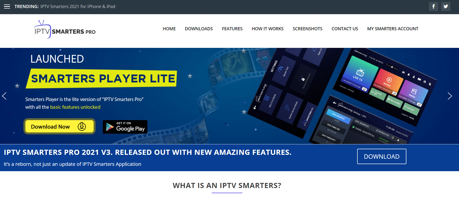เว็บไซต์อย่างเป็นทางการของ iptv smarters