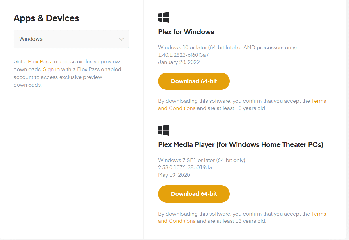 ผู้เล่นเพล็กซ์ดาวน์โหลดหน้าเว็บอย่างเป็นทางการ