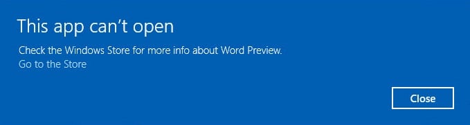 إصلاح لا يمكن فتح هذا التطبيق في نظام التشغيل Windows 10