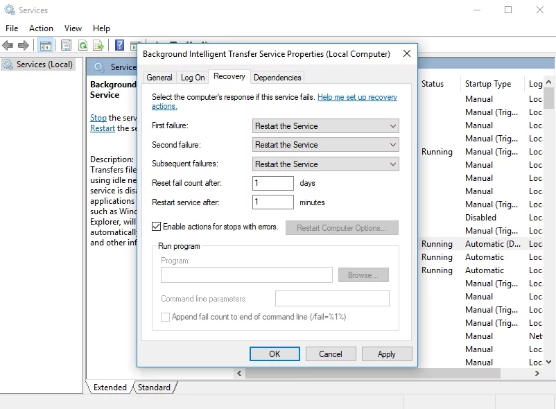 กำหนดค่าคุณสมบัติ BITS ของคุณเพื่อแก้ไขข้อผิดพลาด 0x80080008