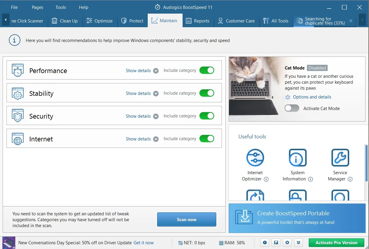 Auslogics Boost Speed 11: kullanmayla ilgili ipuçları