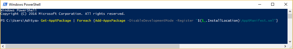 Ponownie zarejestruj aplikacje Sklepu Windows