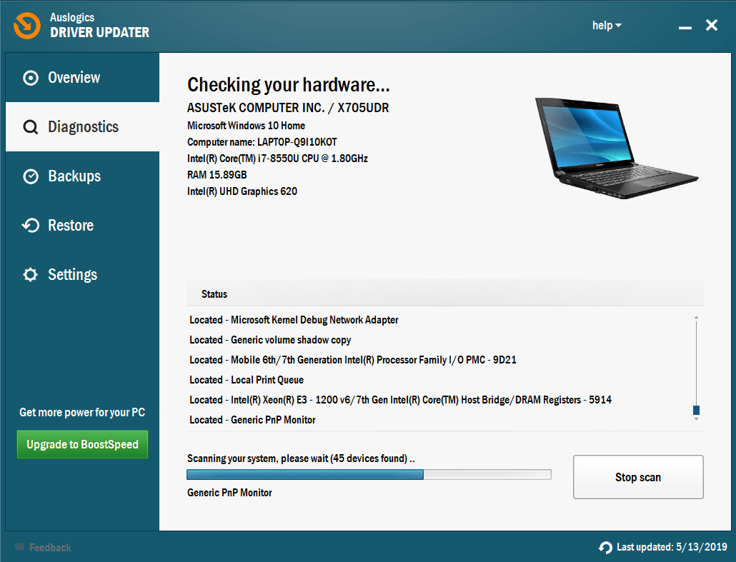 PCのすべてのハードウェアをチェックして、新しいドライバーを入手してください。