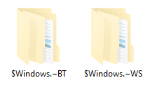 Deleye WindowsBTおよびWindowsWSフォルダー