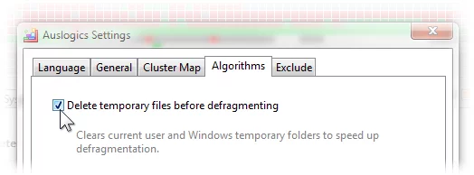 eliminar archivos temporales antes de desfragmentar