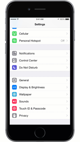 Cambia sfondo su iOS