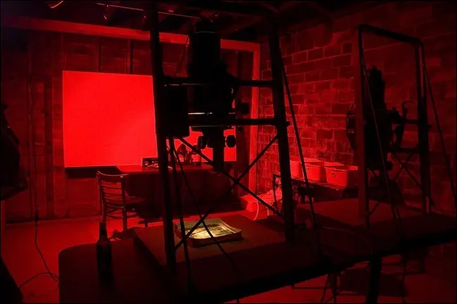 Good shot of an Photographic enlarger.