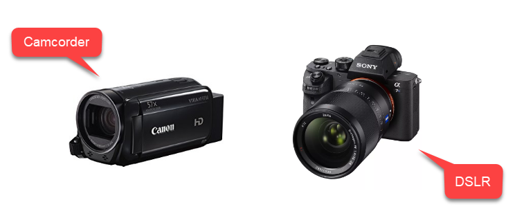 cameră video și DSLR pentru studio de înregistrare DIY