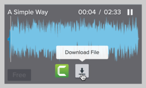 TechSmithAssetsからダウンロードした曲のスクリーンショット
