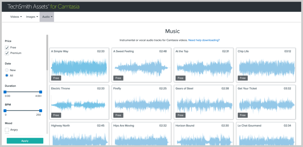 TechSmithAssetsの音楽のスクリーンショット