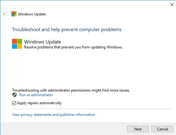 Windows Updateのトラブルシューティングでは、更新の問題を修正できます。