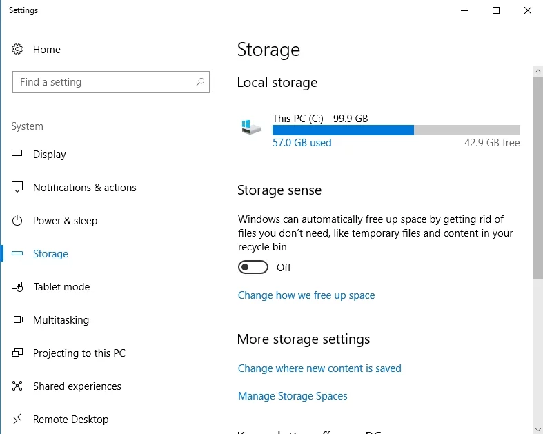 Stellen Sie sicher, dass Sie über genügend Speicherplatz verfügen, um Win 10 zu installieren.